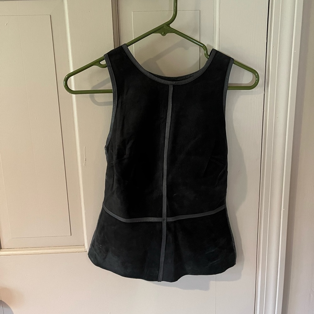Black leather top